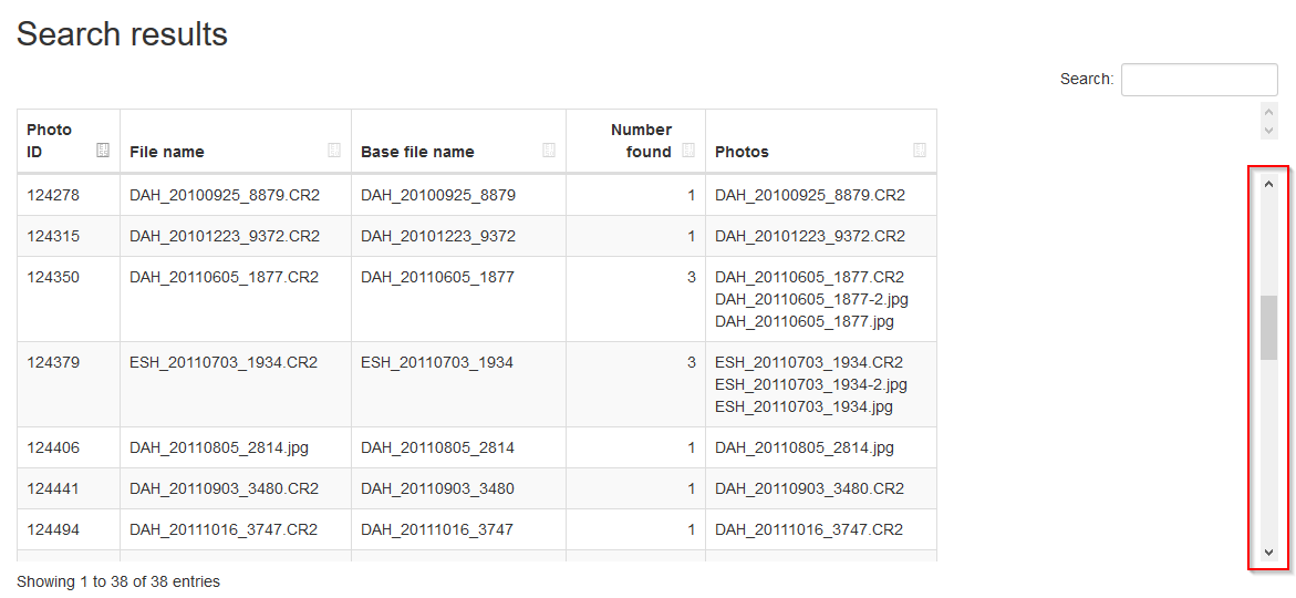 Lightroom plug-in - Preset Viewer - scrollable table