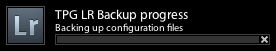 LR Backup automatic backup progress bar